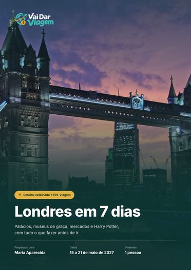Capa do PDF de Londres, com o seu nome